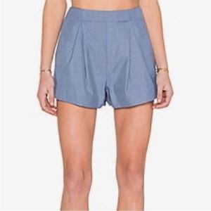 C/MEO Collective high rise waist pleated shorts back zip medium m